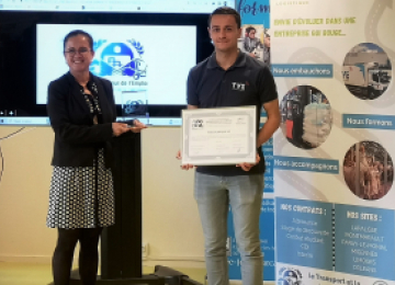 Remise de la Charte Ambassadeur de l’Emploi du Transport et de la Logistique à TVE Logistique 